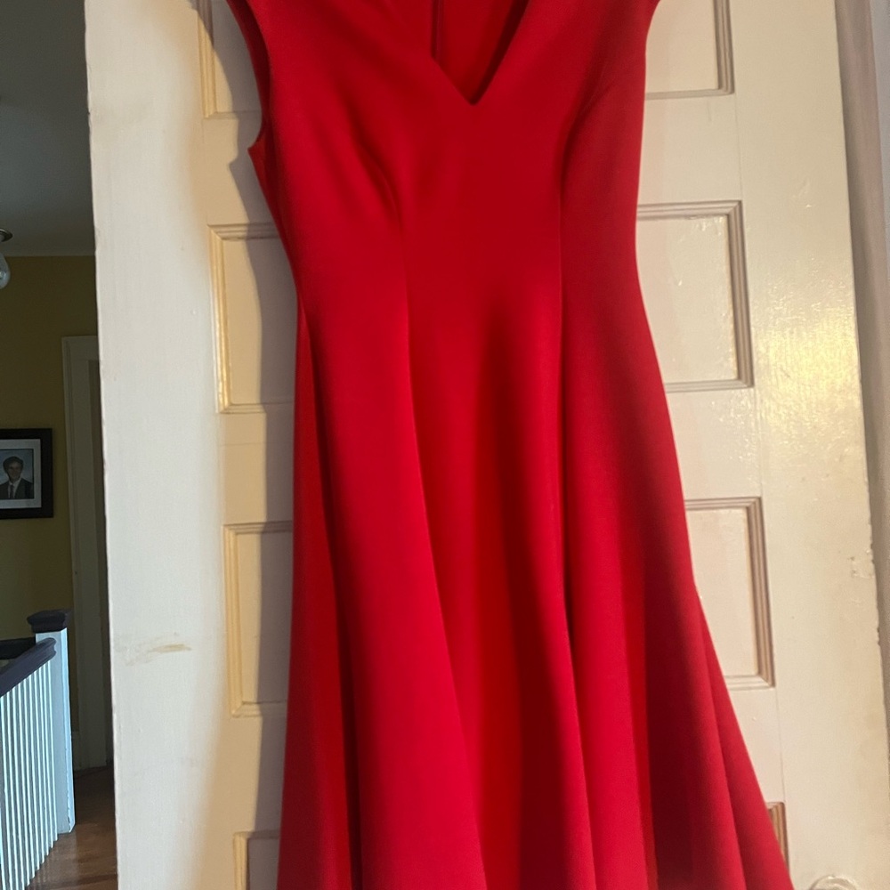 Elegant Red Sleeveless Dress